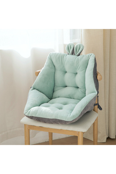 OEM Decorative chair cushion with turquoise green bunny design, 52 x 52 cm