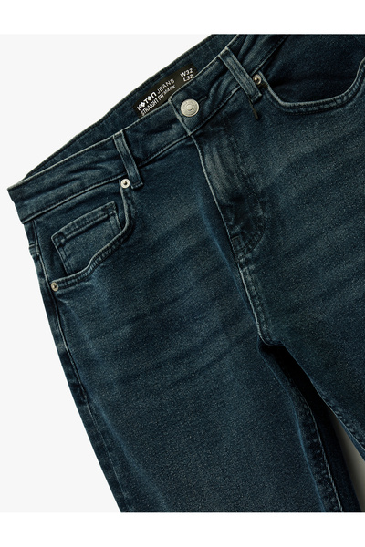 Koton Τζιν παντελόνι με κανονική μέση βαμβακερή ίσια εφαρμογή - Mark Jean