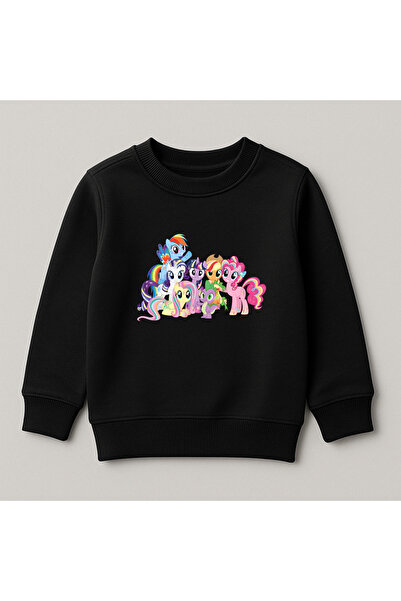 SVART WEAR Детска блуза с качулка и принт на еднорог, 100% памук