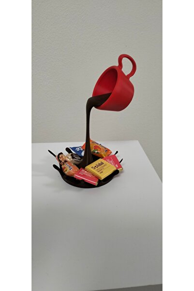 Uçan Fincan Şekerlik – Floating Cup Dekor – 3D Baskı Kahve Fincanı Şekerlik – Masa Üstü Dekoratif