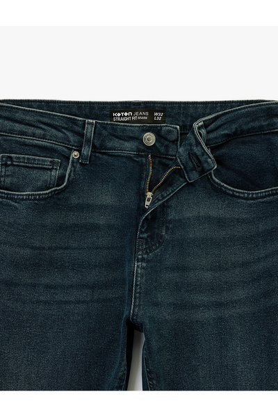 Koton Τζιν παντελόνι με κανονική μέση βαμβακερή ίσια εφαρμογή - Mark Jean