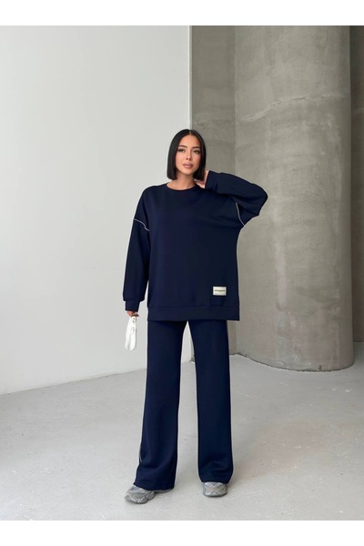 MODA CESE حواف أسطوانية مجموعة مناسبة للحجاب مع تفاصيل ملصق من قماش المودال