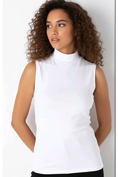 SUN STYLE O Sleeved Half Fishneck Body Blouse