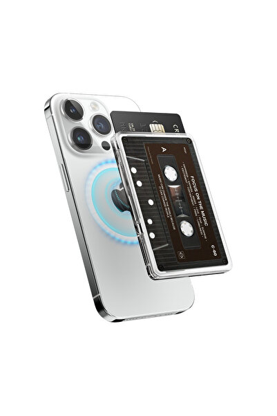 Elago iPhone MagSafe Uyumlu Manyetik Kartlık – Kaset Stili İnce Tasarım Kart ...