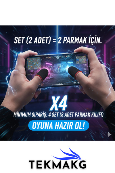 TEKMAKG Pubg Finger Sleeve 1 Set (2 Pieces) Sweatproof Breathable Pro Gamer Finger Sleeve