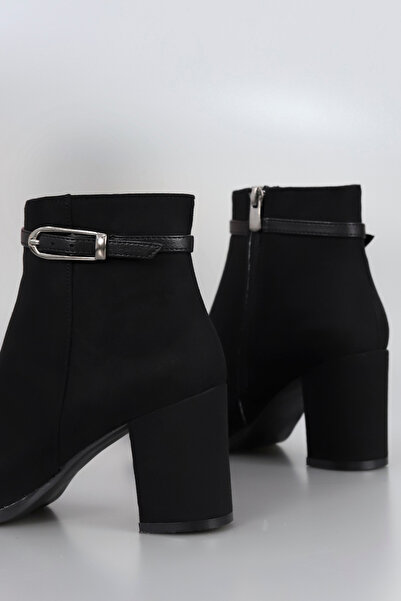 kajal ayakkabı Als 199 Thin Belt Buckle Zippered Ankle Boots