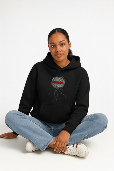 LORVEX Hanorac supradimensionat pentru femei tricou 100% bumbac cu imprimeu C...