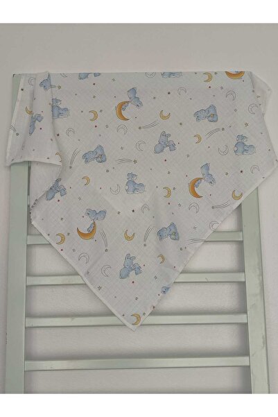 Alpıno Newborn, Muslin Cover & Blanket (100% Cotton Four-Layer Muslin + Patterned Muslin Blanket) 2 Pieces