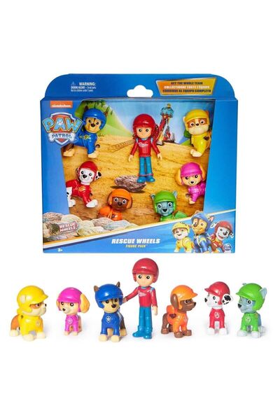 SPIN MASTERR 70443 Sun-Spm-Figure Set Paw Patrol Rescue Wheels Themed 7-Piece