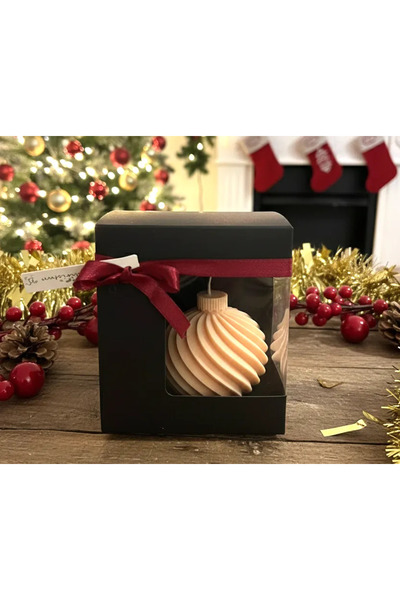 Herum Lumânare parfumată în formă de glob, FĂCUTĂ MANUAL, ceară de soia, fiti...