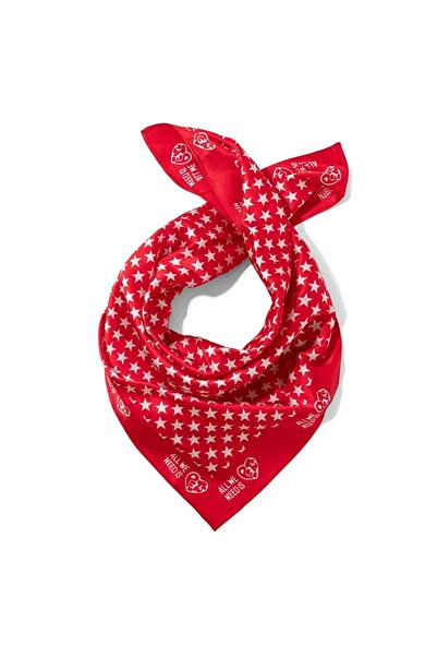 All We Need Is Pets Stylish Red Silk Bandana for Cats Dogs and Pet Lovers