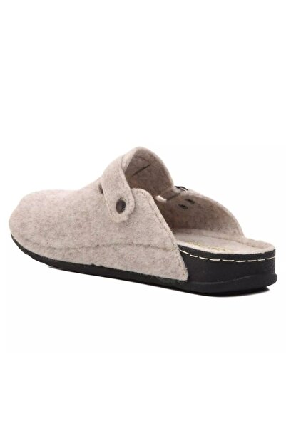 BENTO K-9548 Beige Color Felt Women's Winter House Slippers
