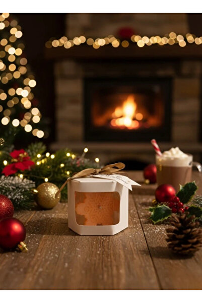 Herum Snowflake scented candle, HANDMADE, soy wax, cotton wick, 7.5 cm