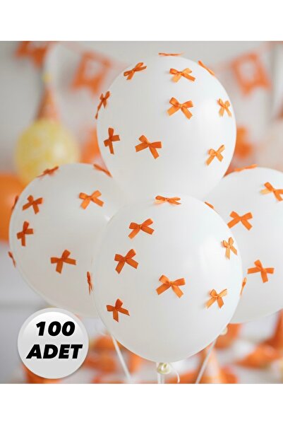 SERENA BD Turuncu fiyonk kurdele 100 adet yılbaşı doğum günü hediyelik parti ...