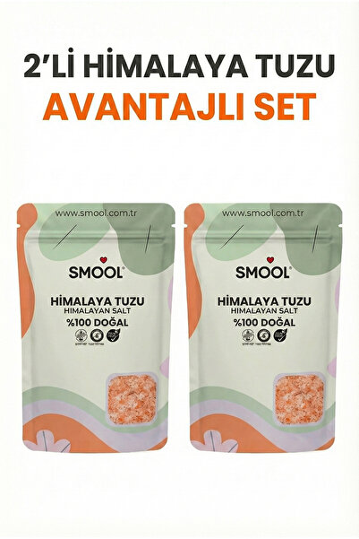 SMOOL Himalaya Tuzu Tane 2 x 1000 Gr, Granül, Doğal, Yüksek Mineral, 2 KG