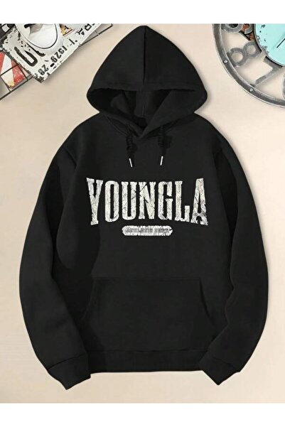 Ritec هودي يونغلا مكتوب عليه مطبوع للجنسين قصة فضفاضة