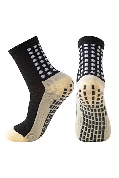 OEM Șosete de fotbal antiderapante pentru copii, mărime universală, negre