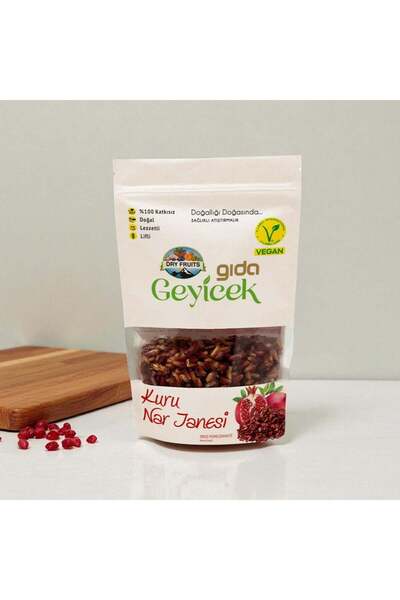 Geyicek Gıda Kurutulmuş Nar Tanesi 100 Gr