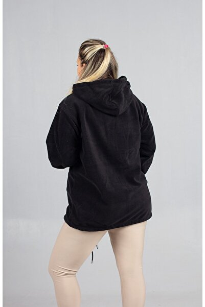 Truva XXL Women's Classic Black Fleece Hoodie