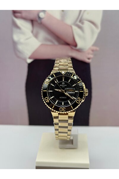 Hislon Gold Automatic Women's Watch 10 Atm Waterproof 3 Years Warranty
