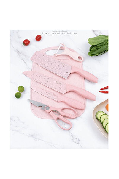 OEM 6-piece knife set - chef, bread, cleaver, paring, scissors, fruit & vegetable - 3Cr13 alloy, antia