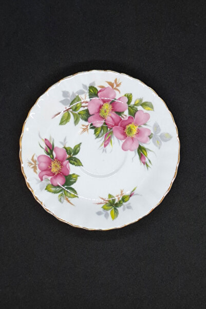 Royal Albert Prairie Rose Porcelain Double Coffee Cup and Saucer 2 Pieces 120 ml