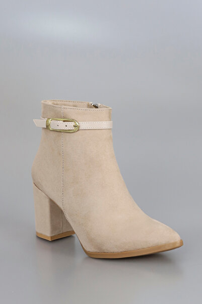 kajal ayakkabı Als 199 Thin Belt Buckle Zippered Ankle Boots