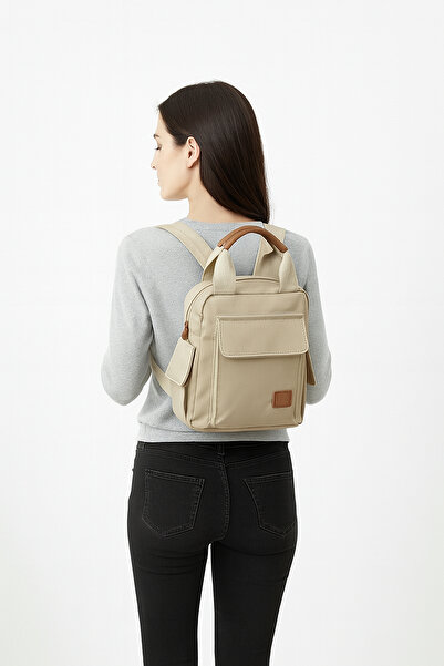 Av A Dos Women's Backpack and Shoulder Bag Mother Baby Care Bag Daily Backpack with Side and Front Pockets