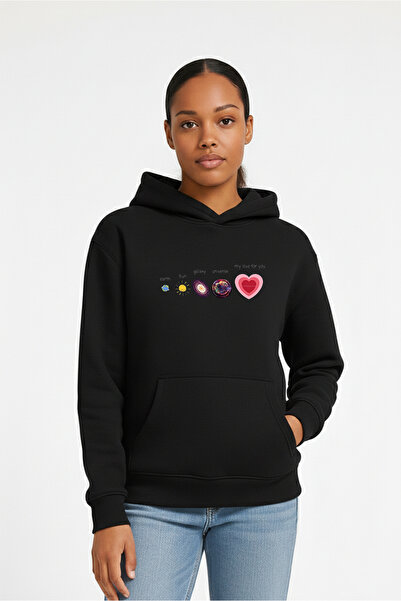 LORVEX Swea tricou Hanorac supradimensionat pentru femei, 100% bumbac, imprim...