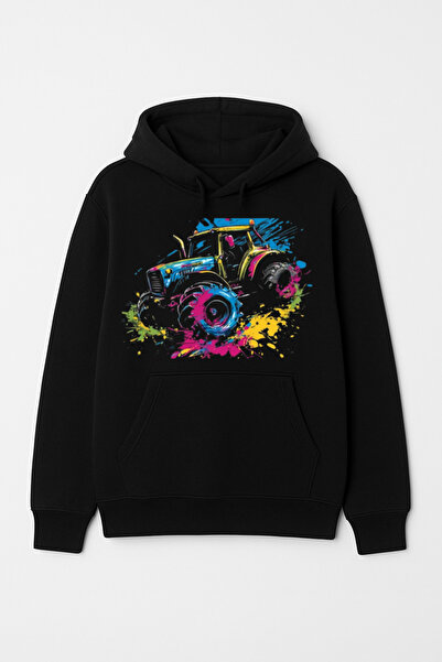 CALKARCOLLECTION سويت شيرت (هودي) ملون للجنسين بغطاء رأس (هودي)
