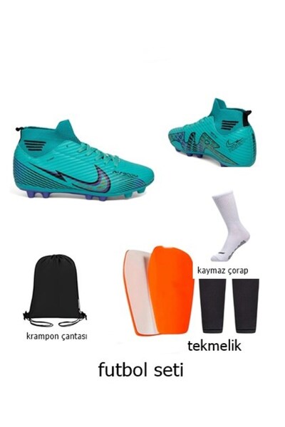 xeox Erkek Halı Saha Krampon Seti (çanta + Tekmelik + Bileklik Çorap)