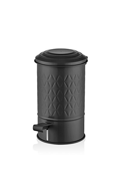 RİVO HOME DECOR Themia Prism Trash Can Bathroom Black 5 Lt