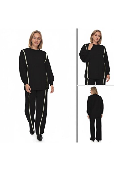 EFENDİX Rose Stitched Knitting Suit