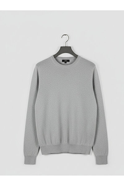 YusGos Men's Half Crew Neck Steel Knit High Quality Sweater