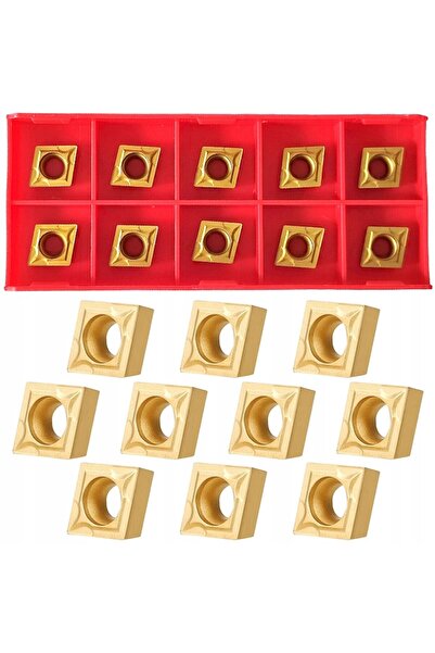 Silver 10-piece Carbide Turning Inserts Set CCMT09T304 (S12031)