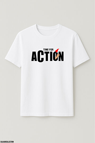 CALKARCOLLECTION Unisex Oversized Time for Action T-Shirt