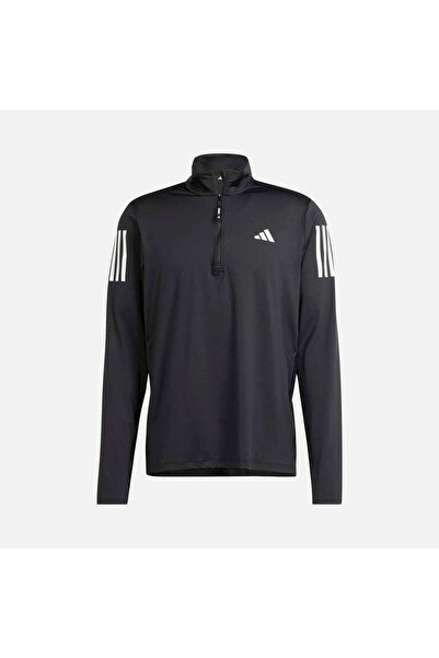 adidas AEROREADY Own the Run Half-Zip Long-Sleeve Erkek Tişört
