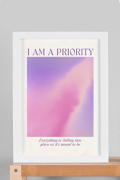 Saturn Tablou înrămat I Am a Priority Aura Energy Colors - I Am a Priority