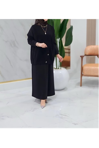 Tığ Triko Tiğtri̇ko Silk Cupra Suit with Skirt -5030