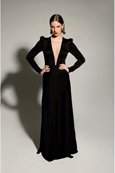 Siyay Dekolteli Elbise