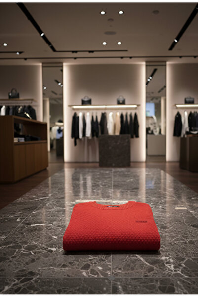 YusGos Men's Half Crew Neck Steel Knit High Quality Sweater