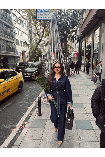 MEECY Women's Denim Tie-Up Jeans Set