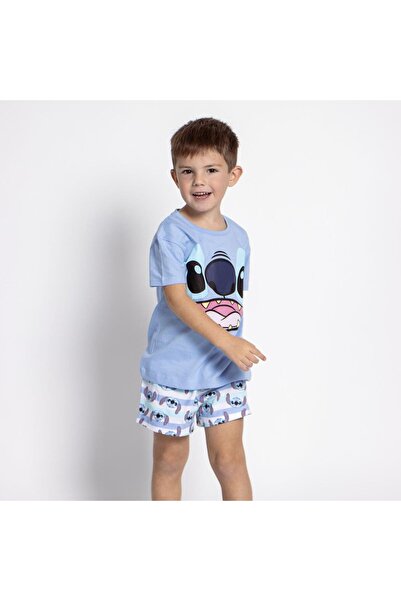 Lilo & Stitch Pijamale de vară din bumbac cu mânecă scurtă,