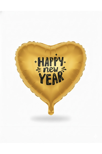 Organizasyon Pazarı Happy New Year Christmas Tree Party Ornament Heart & Star Foil Balloon Decor