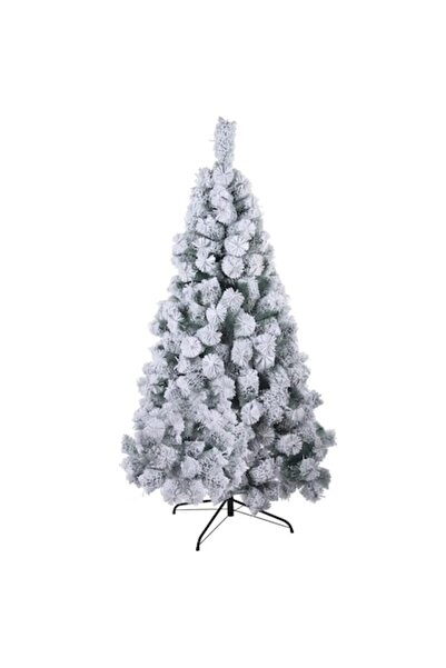 OricareFain Artificial Christmas Tree Snow, 210 cm, snow look, luxury, Stand Included, White