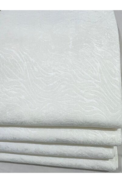 kumaşçıtr Koltuk Çekyat Örtüsü – Kaymaz Tabanlı Süngerli Kadife Kumaş Ekru Gofraj Baskı