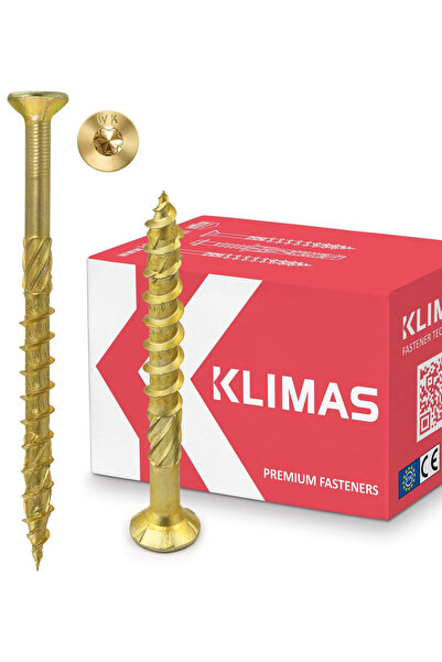 Klimas Wkret-Met KMWHT Havşa Başlı Torx Ahşap Vidası - 8x280 mm | 100’lü Pake...