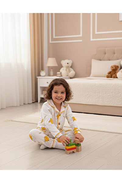 Bebelove Baby Boy and Child Pajama Set Cute Teddy Bear Buttoned down