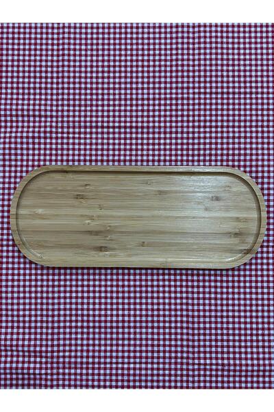 YAZICI Oval Bamboo Presentation Tray Decorative Breakfast Presentation Tray