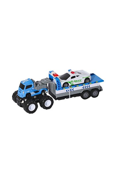 My Reality Fashion Klx600-361 Friction Die Cast 4X4 Police Car with Carrier -Vardem